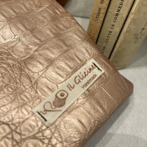 Pochette ecopelle oro rosa