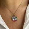 Collana girocollo con piattina fiori