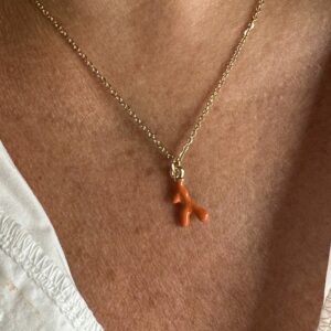 Collana girocollo corallino resina