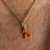 Collana girocollo corallino resina - immagine 7