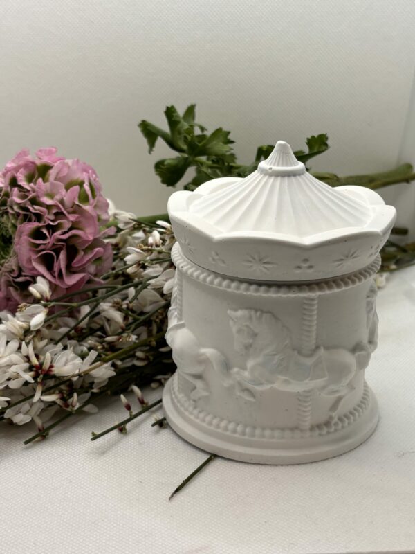 Candela in giara di CERAMICA artigianale  "Carousel de Chevaux" - immagine 2