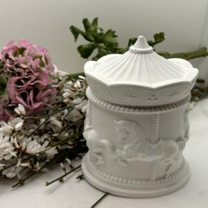 Candela in giara di CERAMICA artigianale  "Carousel de Chevaux"