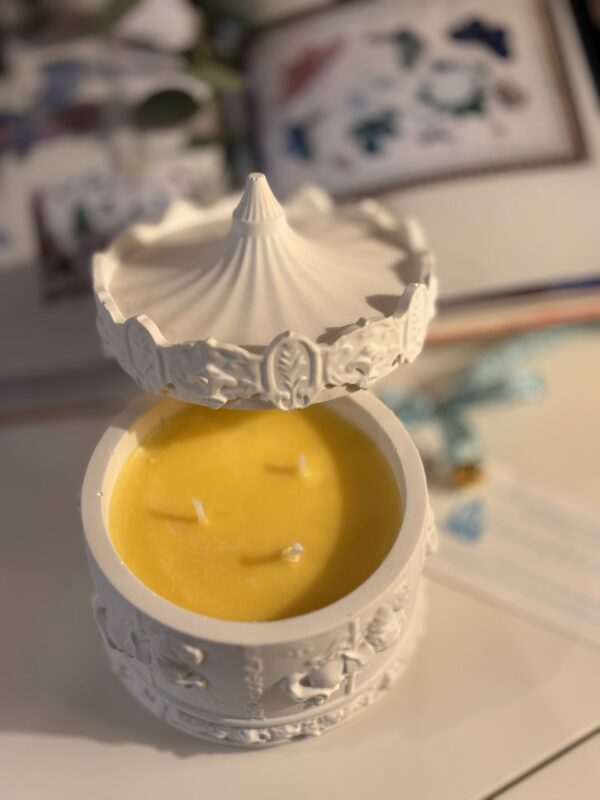 Candela in giara di CERAMICA artigianale ( grande)  "Carousel de Chevaux" - immagine 5