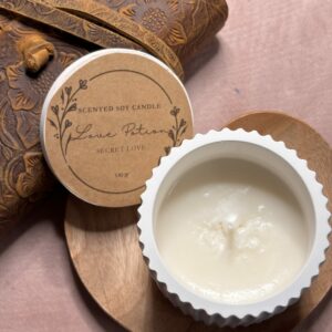 Candela in giara di CERAMICA artigianale   "LOVE POTION"
