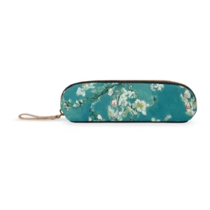 Astuccio con stampa fiori in azzurro