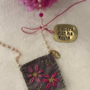 Collana  rosario "Il Cuore non ha rughe"