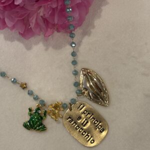 Collana  rosario "il Principe ranocchio"