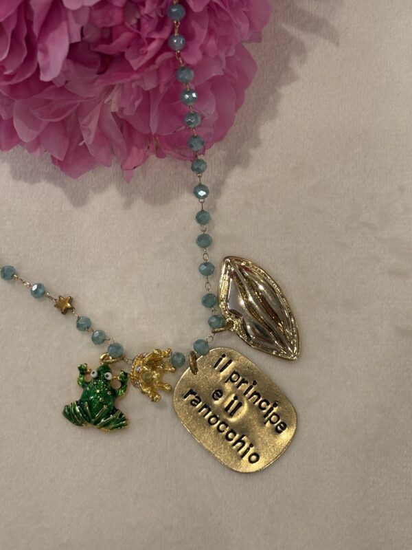 Collana  rosario "il Principe ranocchio"
