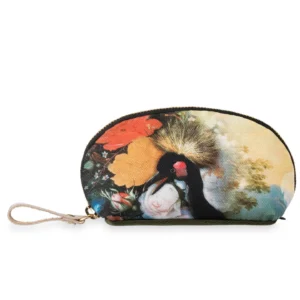 Pochette ad arco con upupa e fiori